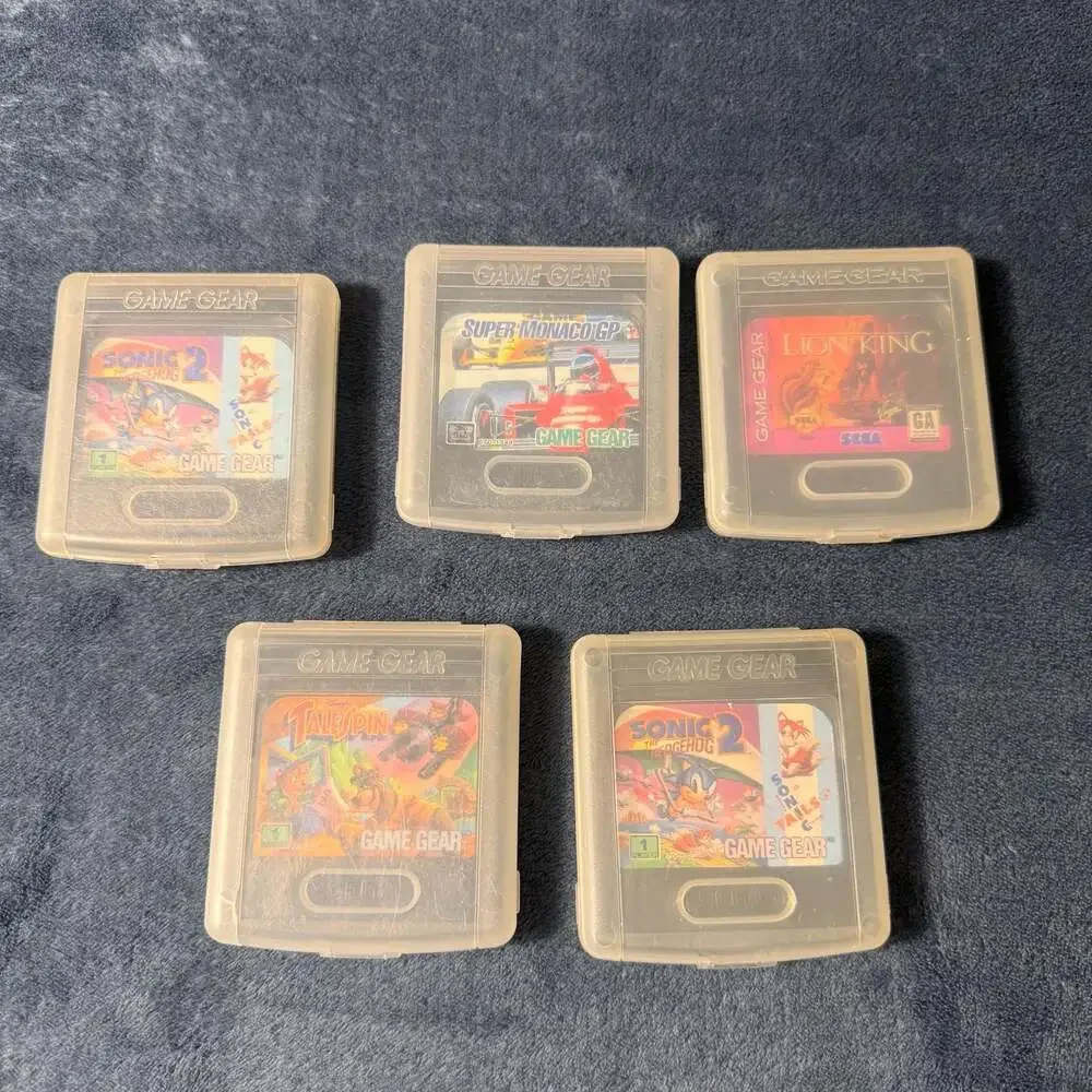 Lot of 5 Sega Game Gear Games: Sonic 2, Super Monaco GP, The Lion King, TaleSpin
